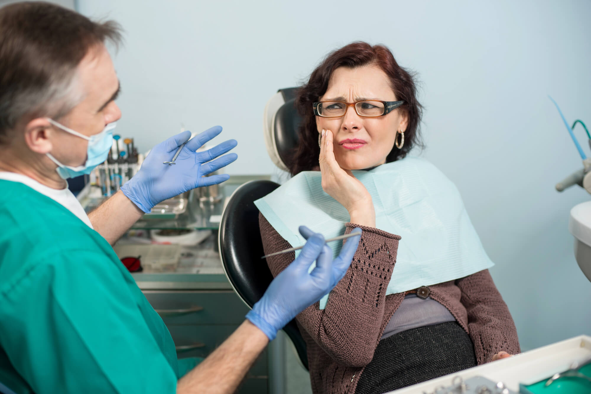 older patient with an Emergency Dentist in Richmond